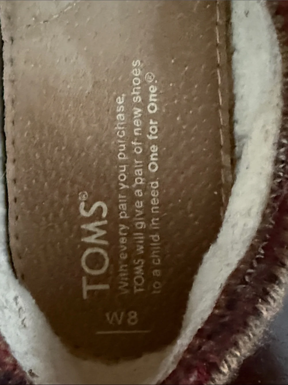 TOMS Maroon Multi-Stripe Knit Slip-Ons